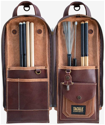 Modulare Leder-Sticktasche - Braun