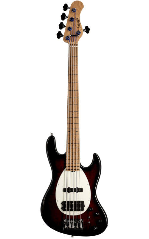 Masterbuilt Vintage Mj Bass 5 Esche Burgundy Burst Trans.