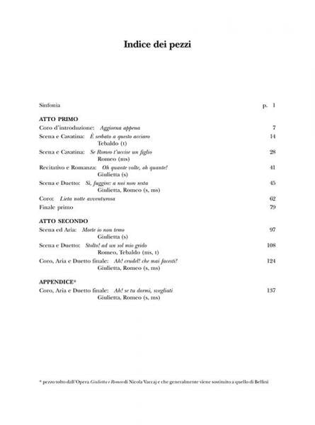 Bellini V. - I Capuleti E I Montecchi - Chant et Piano