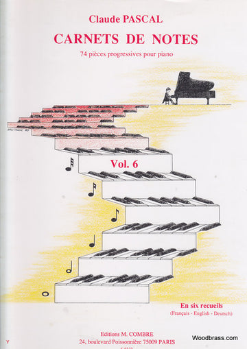 PASCAL CLAUDE - CARNETS DE NOTES VOL.6 - PIANO