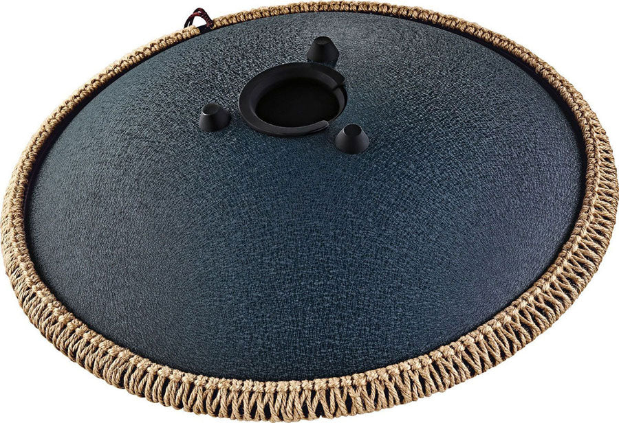 SONIC ENERGY OCTAVE STEEL TONGUE DRUM MARINEBLAU GRAVIERTES BLUMENDESIGN D AMARA