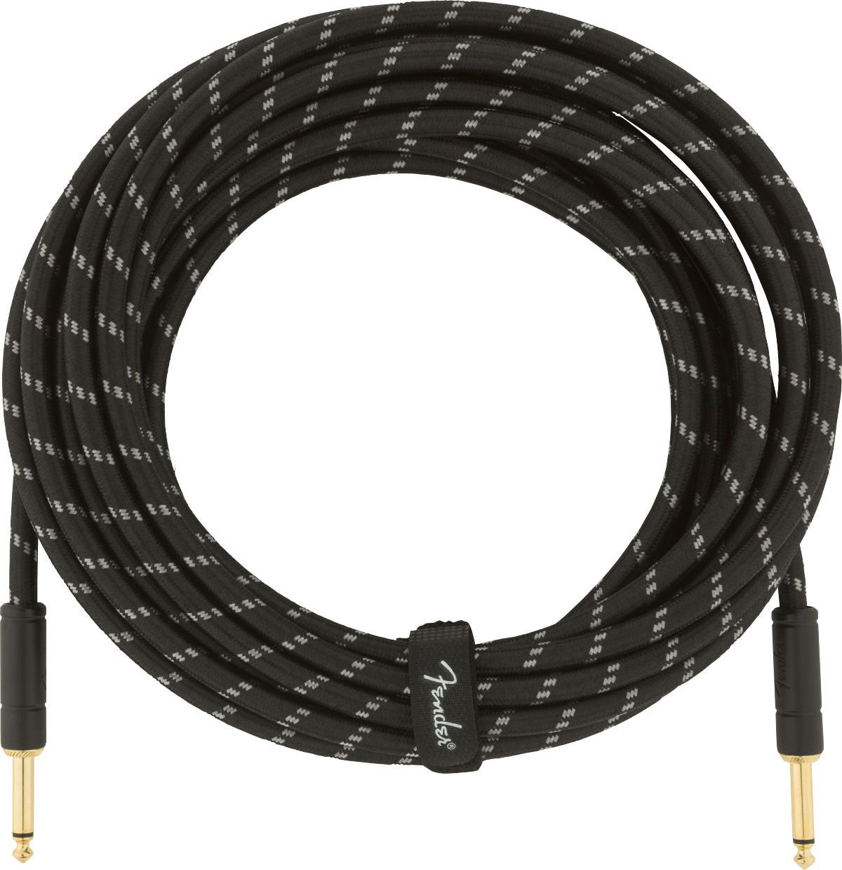 DELUXE INSTRUMENT CABLE STRAIGHT/STRAIGHT 25' BLACK TWEED