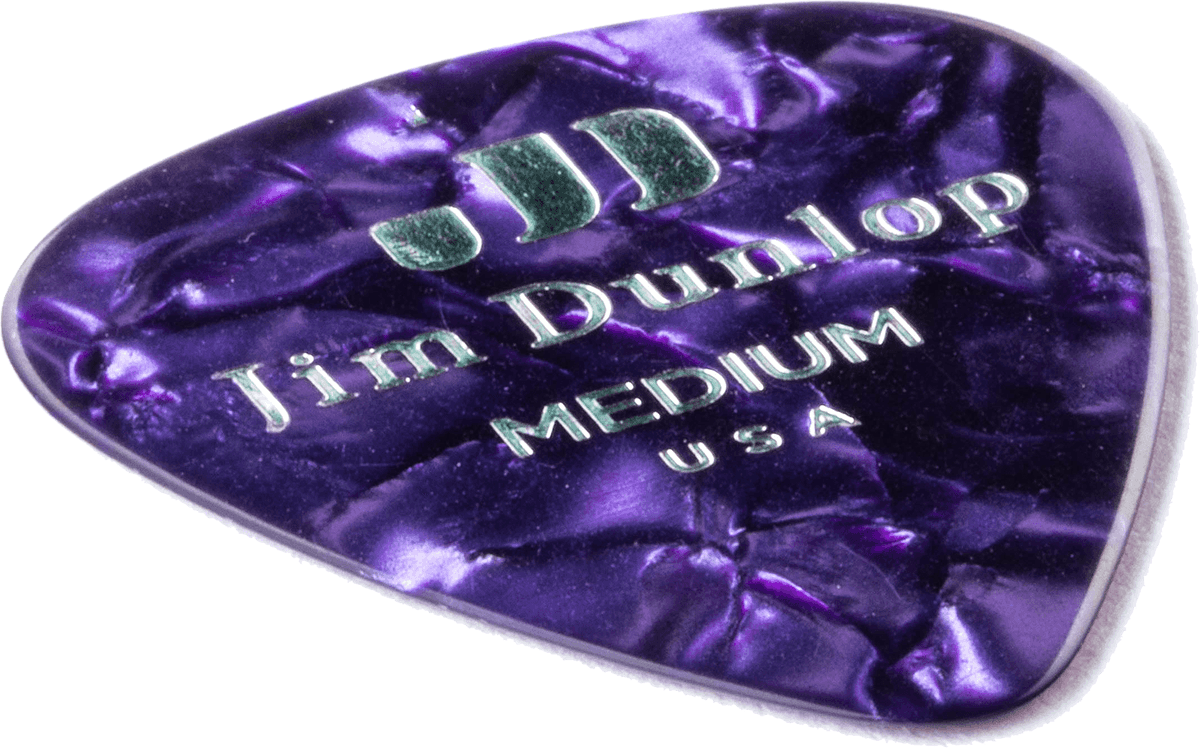 12 x mittlere Plektren aus echtem violettem Zelluloid