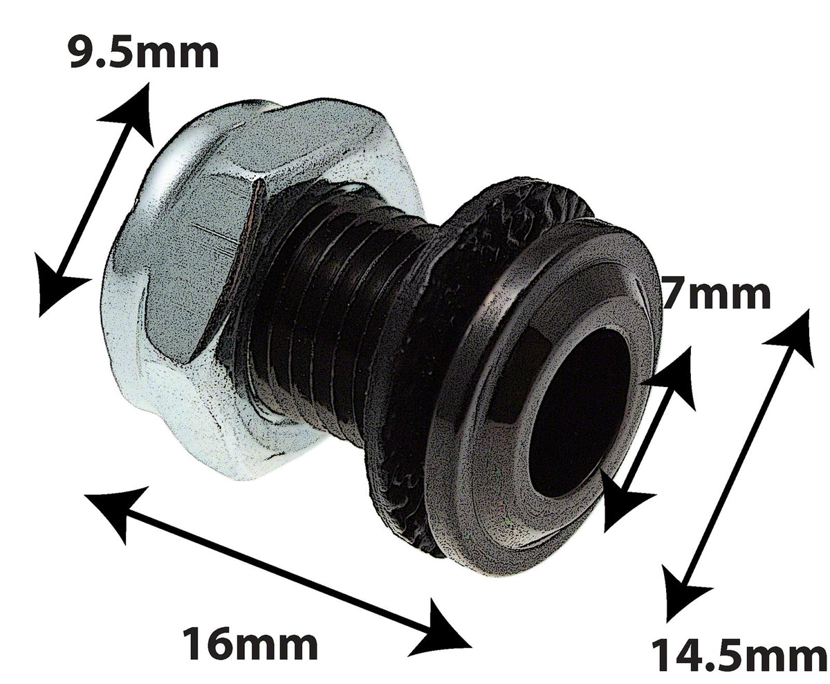 AVH8-BK - LUFTLOCH PRESSGEFORMT 16MM BOHRUNG SCHWARZE