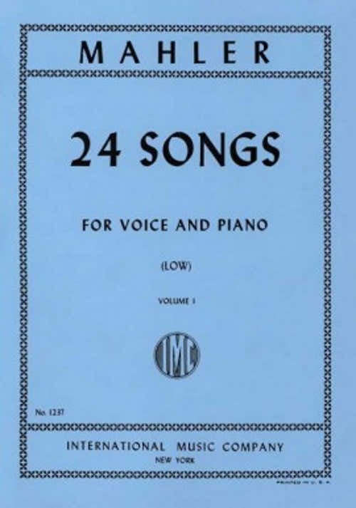 MAHLER GUSTAV - 24 SONGS VOL.1 - LOW VOICE