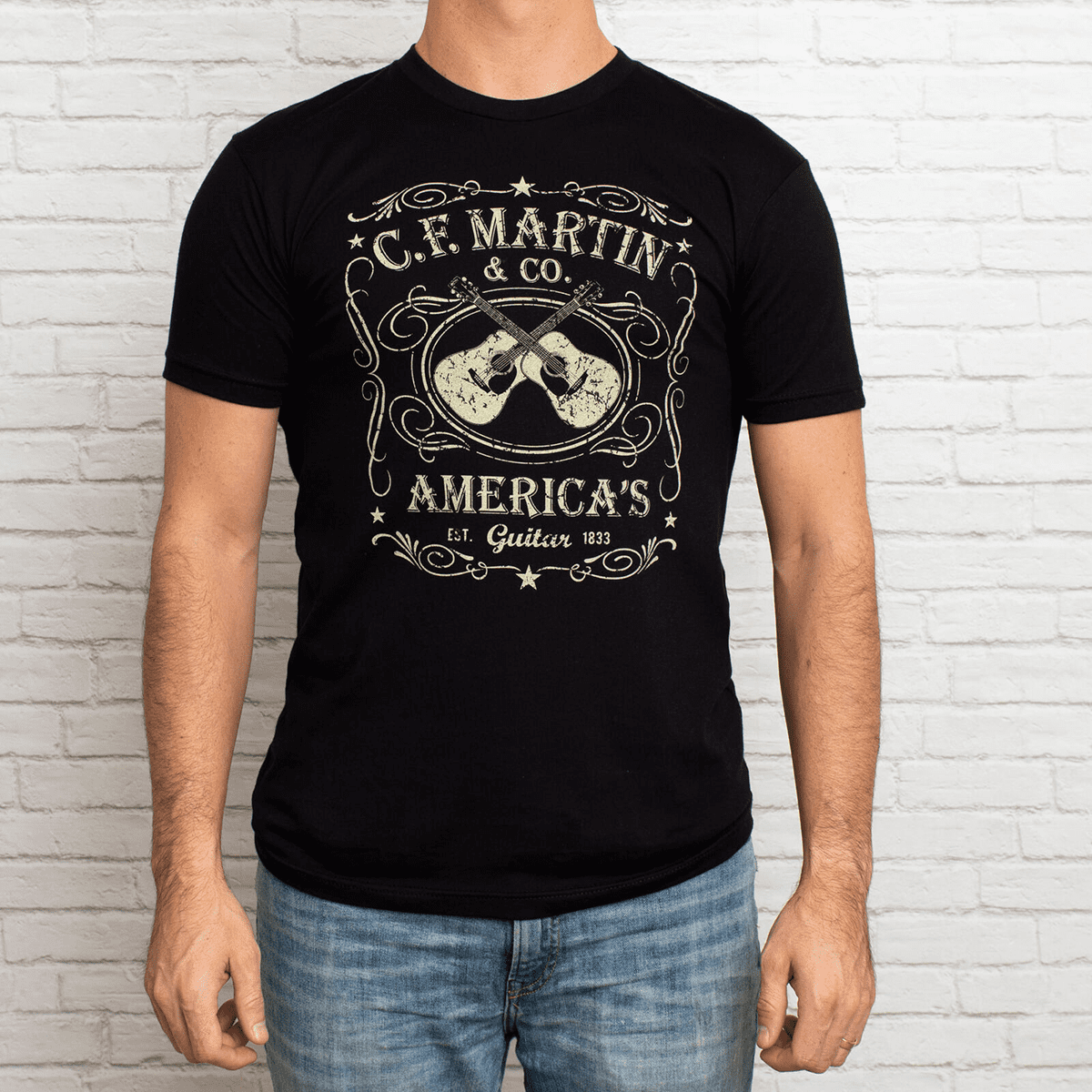 Tee-Shirt Dual Guitar,Black,S