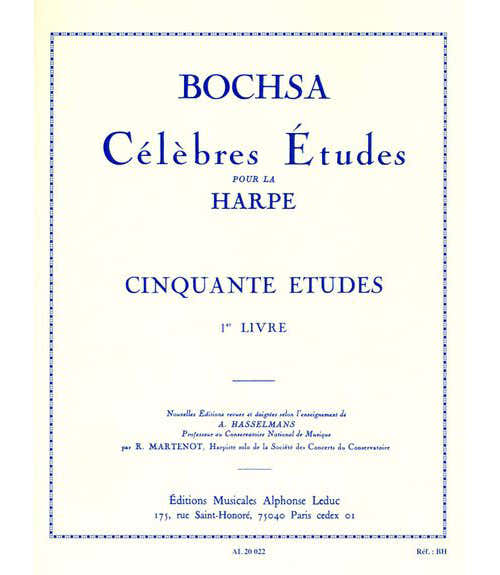 BOCHSA CH. - 50 ETUDES OP34 VOLUME 1- HARPE