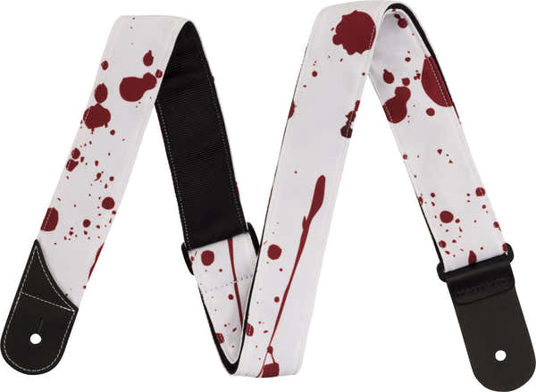 Jackson Guitars Spritzschutzgurt Weiß und Rot 2"