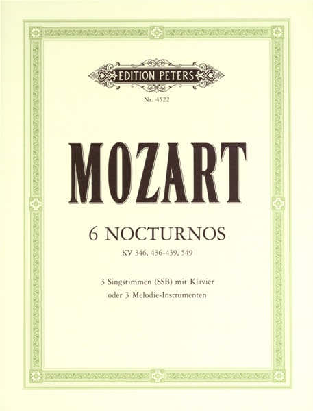 Mozart Wolfgang Amadeus - 6 Nocturnes - Mixed Ensemble