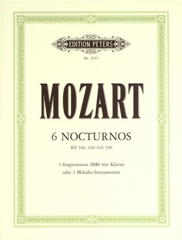 Mozart Wolfgang Amadeus - 6 Nocturnes - Mixed Ensemble