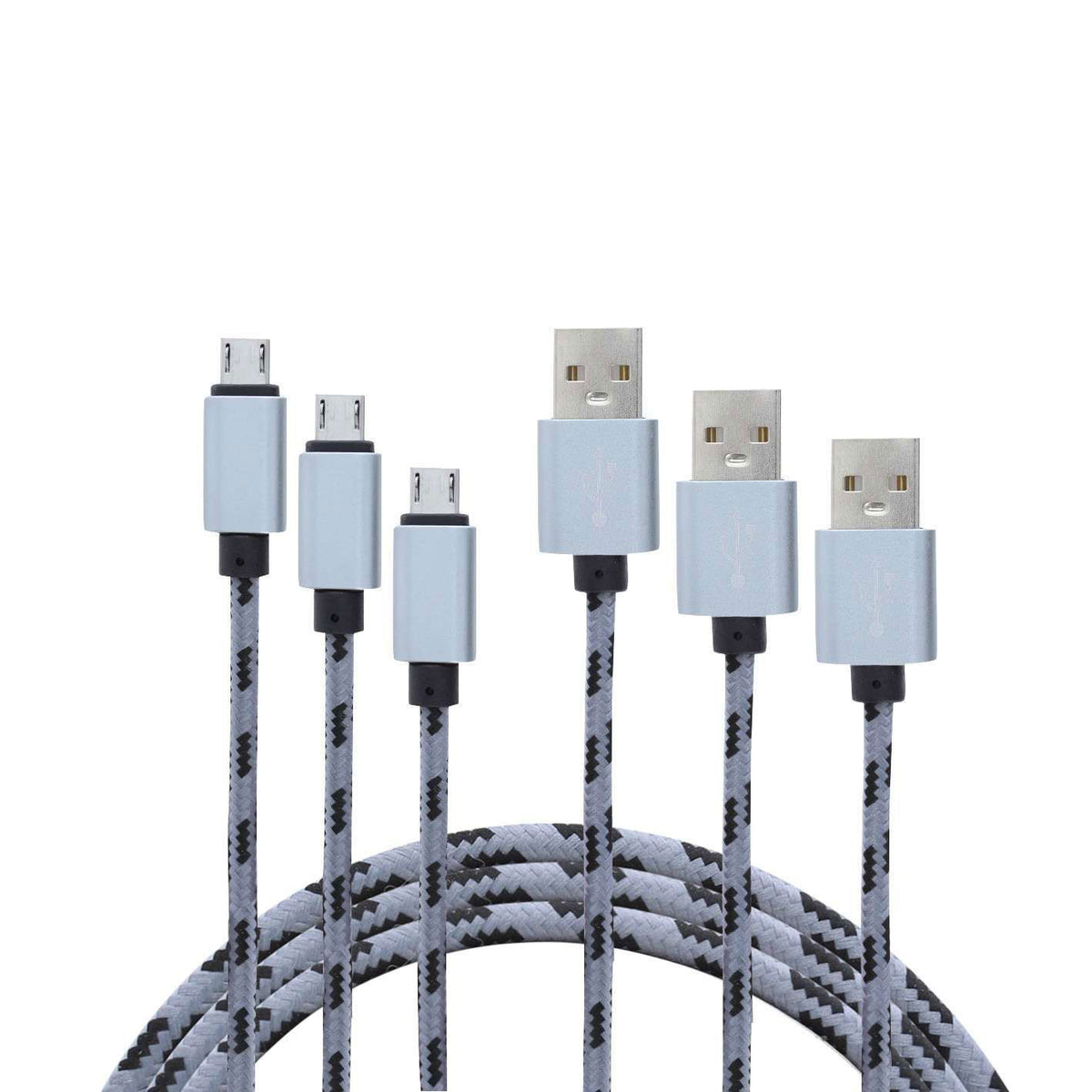 USBA-miUSB Pa - Packung 3 Kabel USB / Micro USB BL