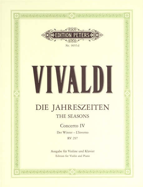 VIVALDI ANTONIO - THE FOUR SEASONS OP.8 NO.4 IN F MINOR 'WINTER' - VIOLIN AND PIANO