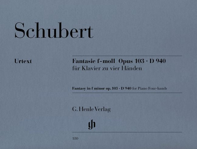 Schubert F. - Fantasy F Minor Op. 103 D 940