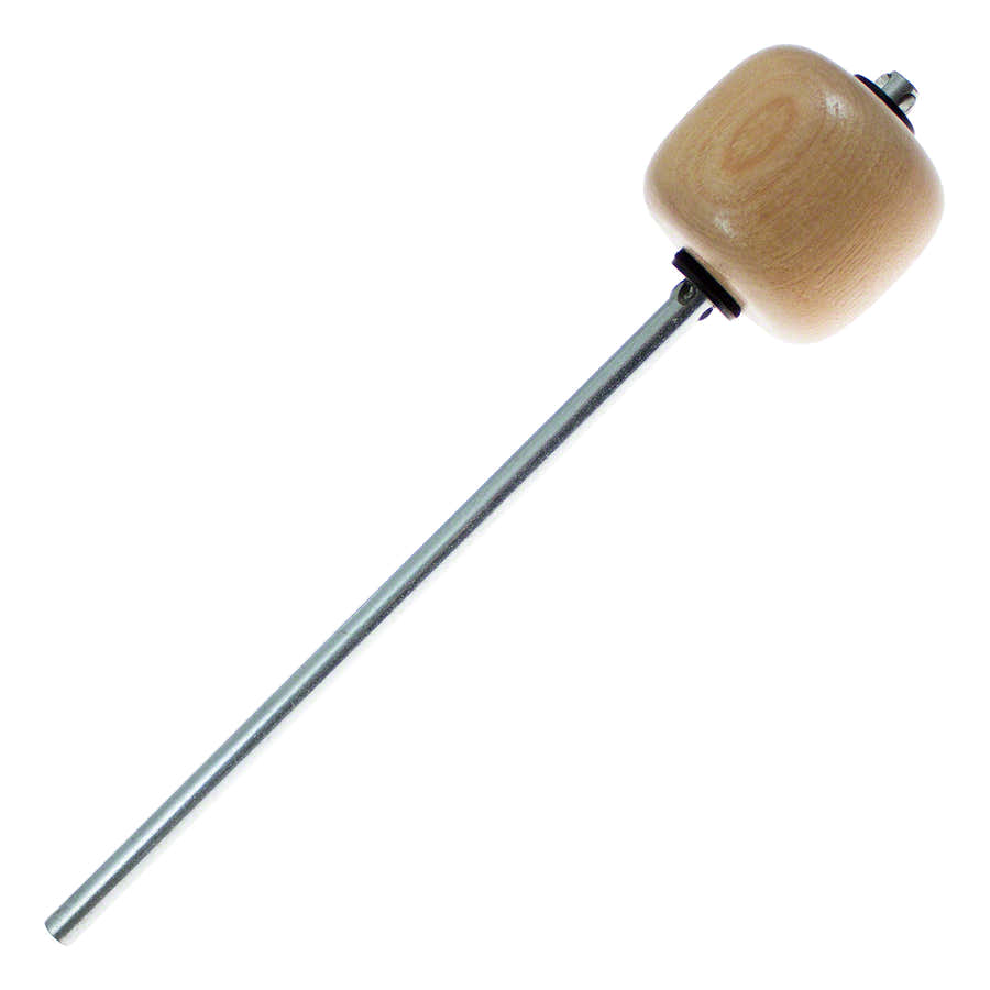 305 - Bassdrum-Schlägel GC - Ahorn - Verchromter Schaft - Gebogen für Doppelpedal