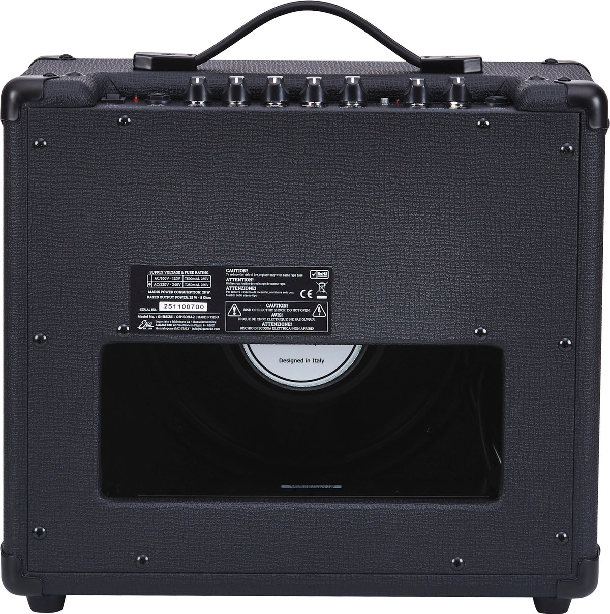 2 channels + FX loop + Reverb - 10" speaker - 25W