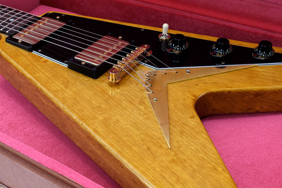 Flying V Korina 1958 Schwarzes Schlagbrett Natur CS HRC #82997