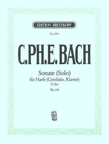 Bach C.p.e. - Sonate (solo) G-dur Wotq 139 - Harpe