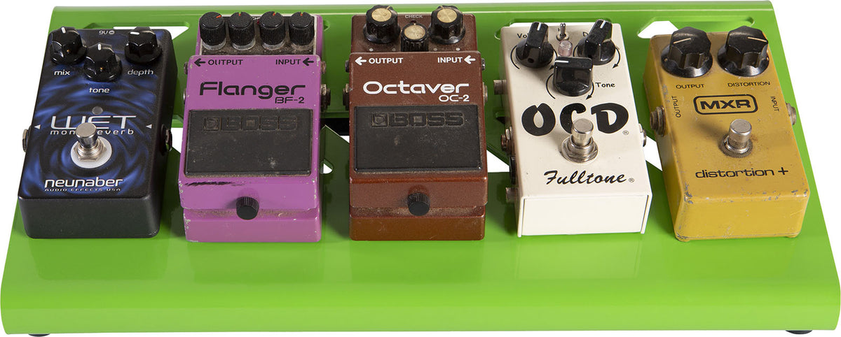 Green aluminum pedalboard