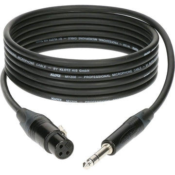 M1 MIC CABLE BLACK 5M XLR 3 FEMALE - JACK 3P CONNECTOR METAL BLACK