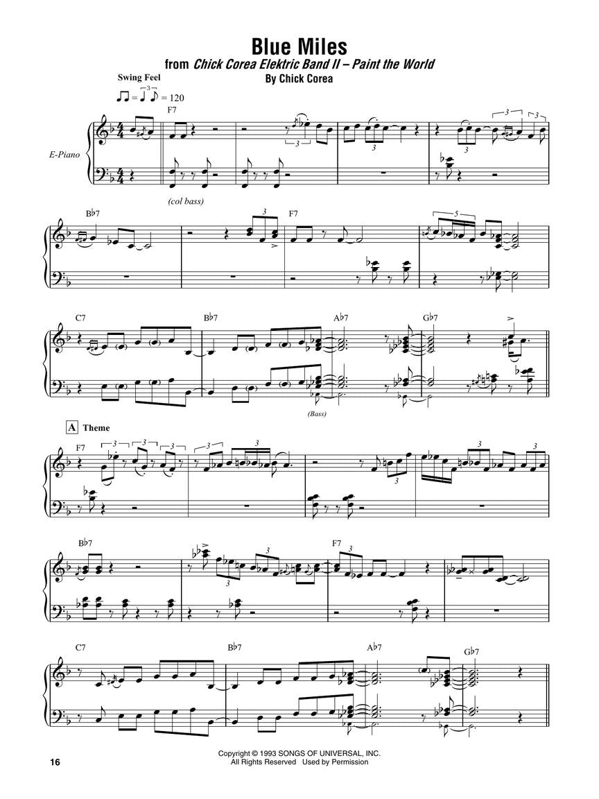 Chick Corea - Omnibook - Klaviertranskriptionen