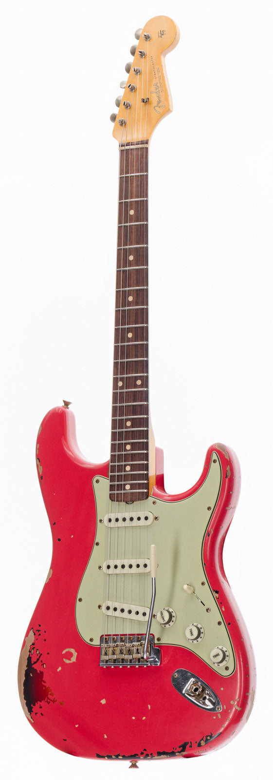 Stratocaster Michael Landau '63 FIESTA RED over 3-Color Sunburst Signature Artist 2025
