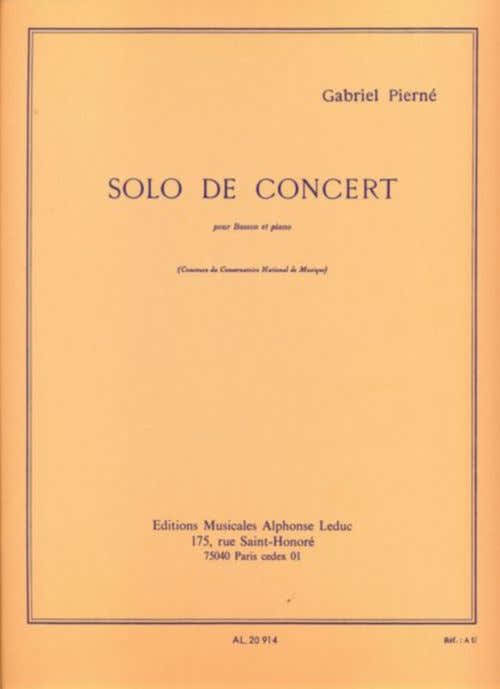 Pierne Gabriel - Solo De Concert - Basson & Piano