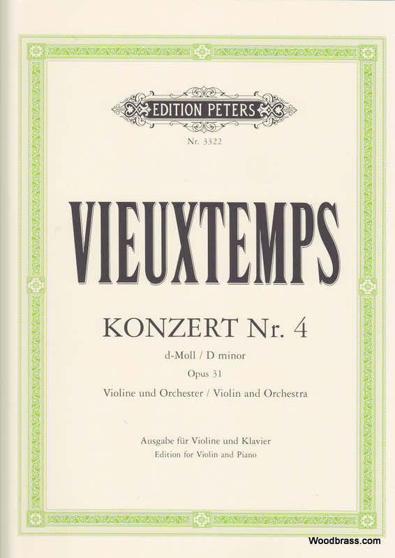 Vieuxtemps Henri - Konzert Nr.4 in d-Moll Op.31 - Violine und Klavier