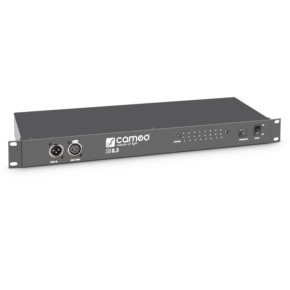 SB8.3 - SPLITTER - 8-KANAL-DMX-BOOSTER (3-PUNKT-XLR)
