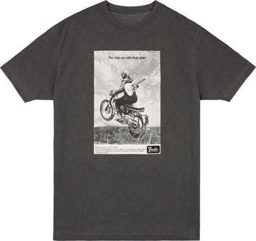 Vintage Ad Biker Tee Graphite L