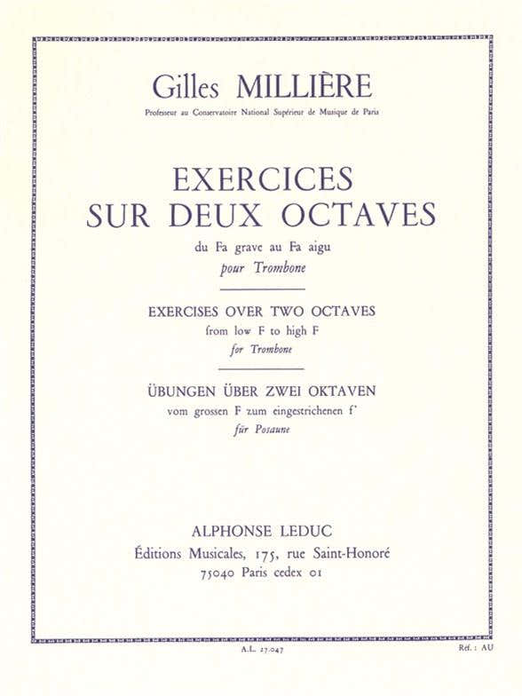 Milliere Gilles - Exercices Sur Deux Octaves Pour Trombone