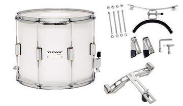 MARCHING SNARE DRUM 14" x 10" BIRCH WHITE