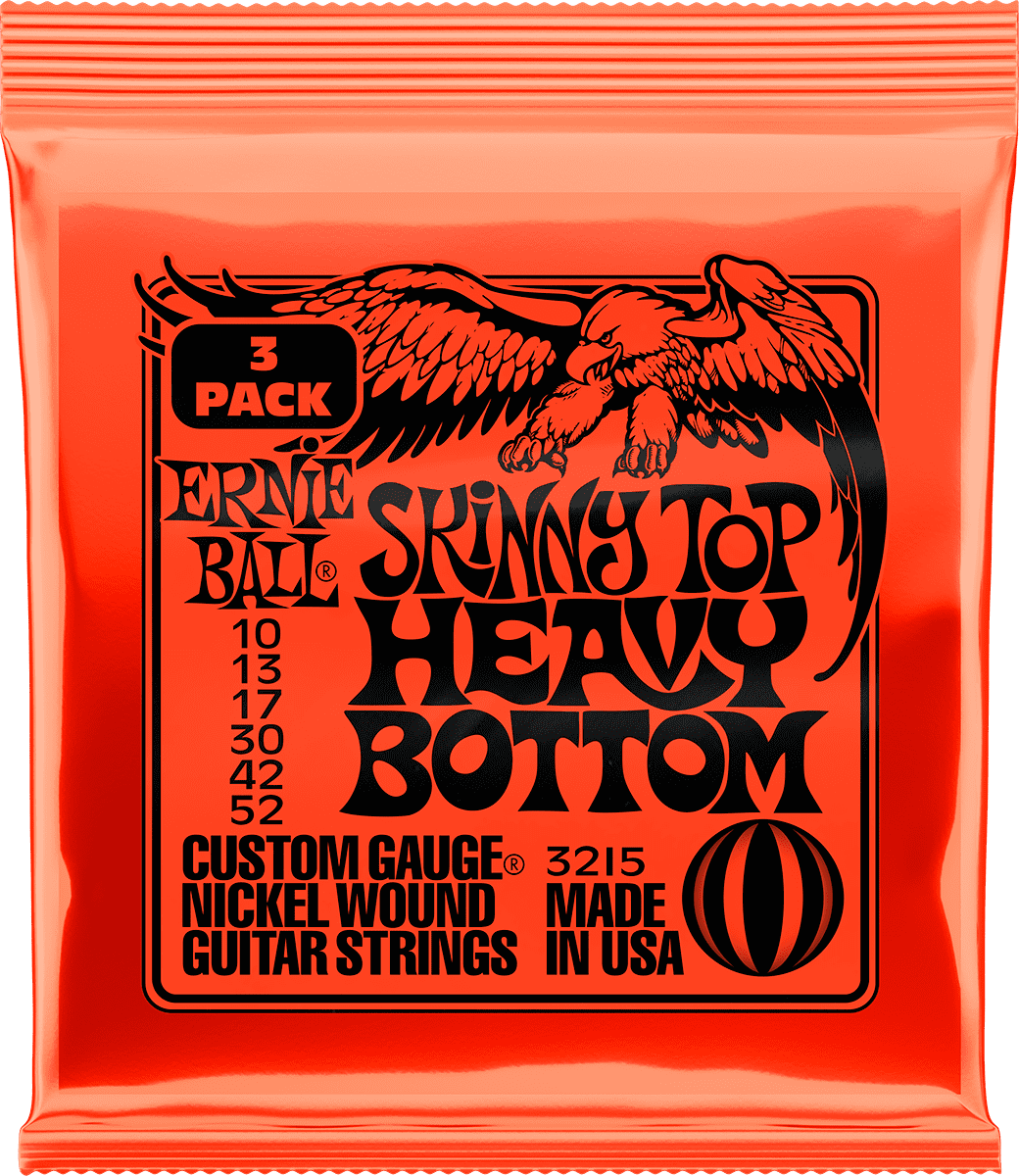Ernie Ball 3215 Skinny Top Heavy Bottom 10-52 3er-Pack