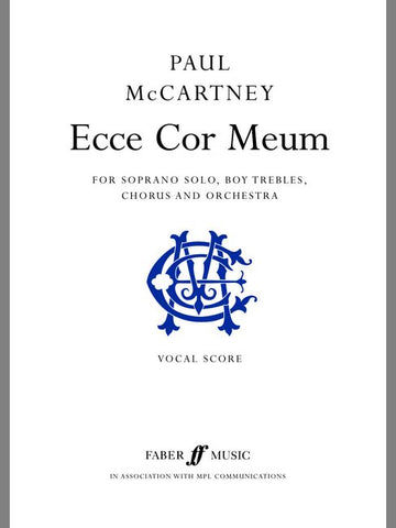 Mccartney Paul - Ecce Cor Meum - Vocal Score