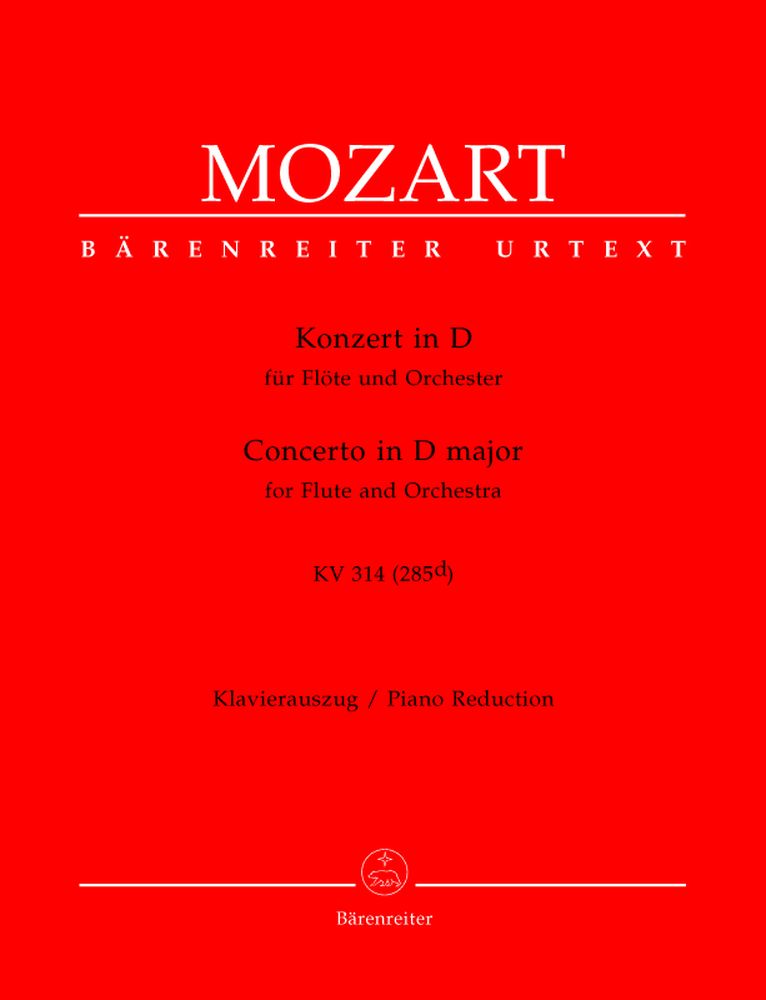 MOZART W.A. - KONZERT IN D KV 314 (285D) - FLÖTE KLAVIER