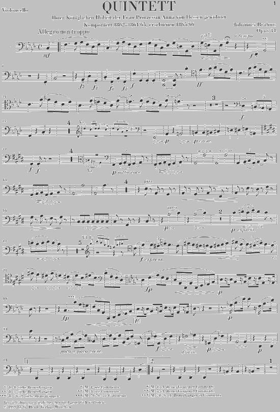Brahms J. - Piano Quintet F Minor Op. 34