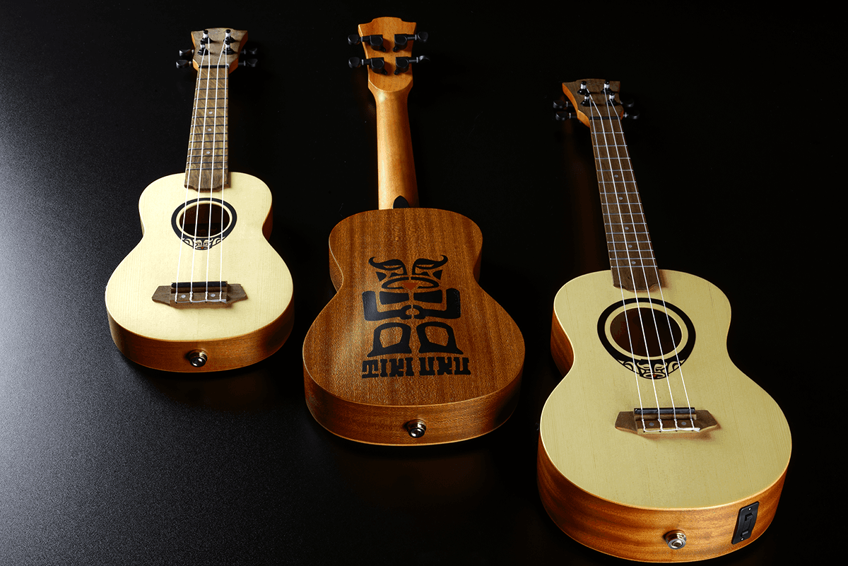 Tiki Baby Tku150Se Baby-Sopran-Ukulele Schlanker Gewölbter Boden Elektrisch