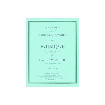Mayeur - Réponses Aux Devoirs Du No.2 - Formation Musicale