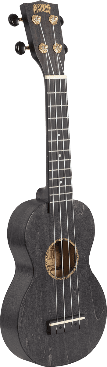 Ukulele Sopran Slim Satinschwarz + Tasche