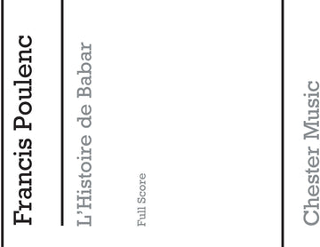 Babar's Geschichte (Partitur)