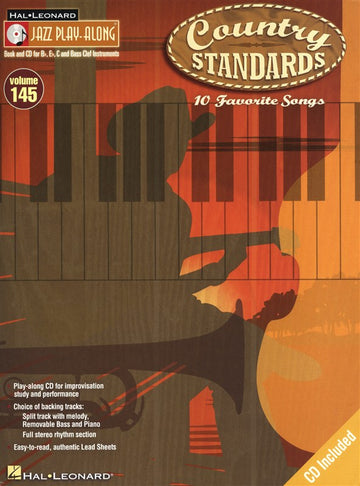 JAZZ PLAY ALONG VOLUME 145 COUNTRY STANDARDS ALL INSTRUMENT + CD - E FLAT INSTRUMENTS