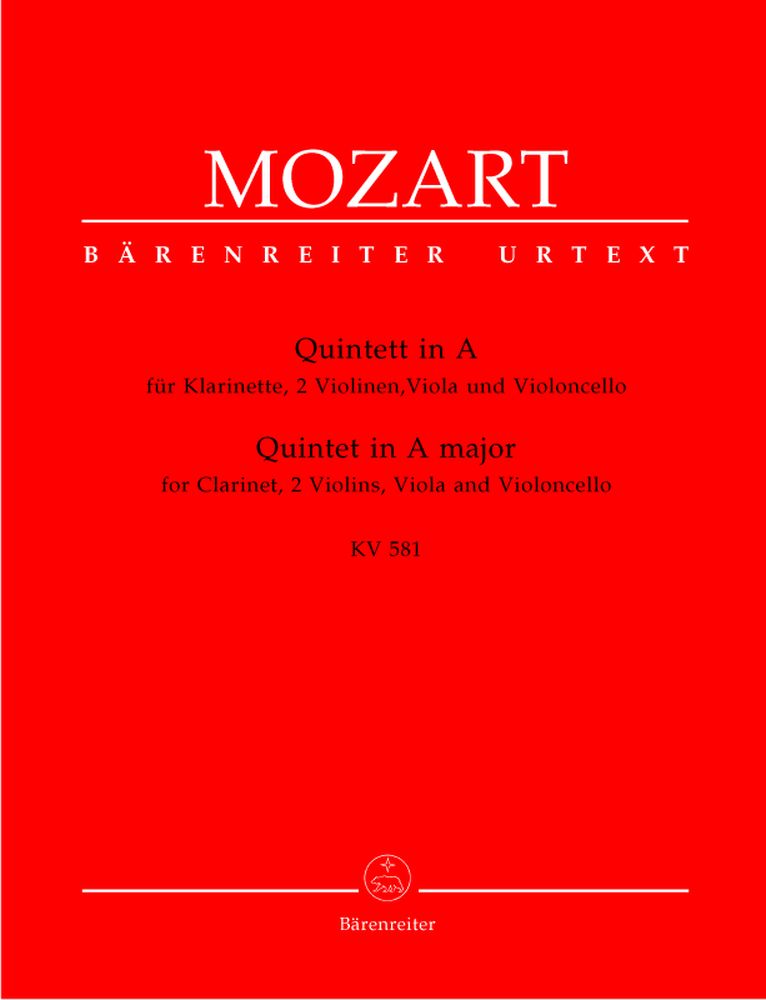Moz W.A. - Quintette En La Majeur Kv 581 - Clarinette 2 Violons Alto Violoncelle