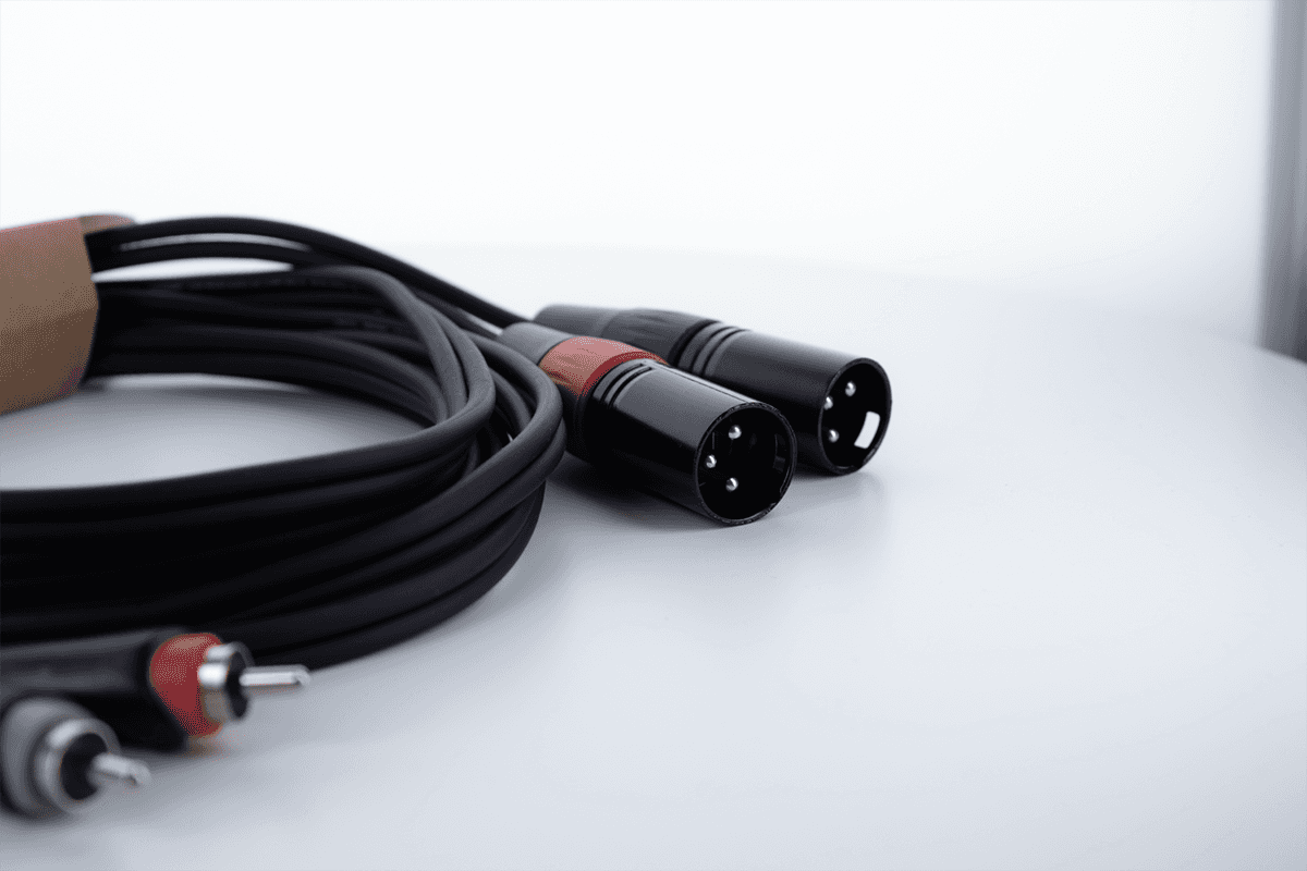 Doppeltes Audiokabel XLR-Stecker / RCA 3 M