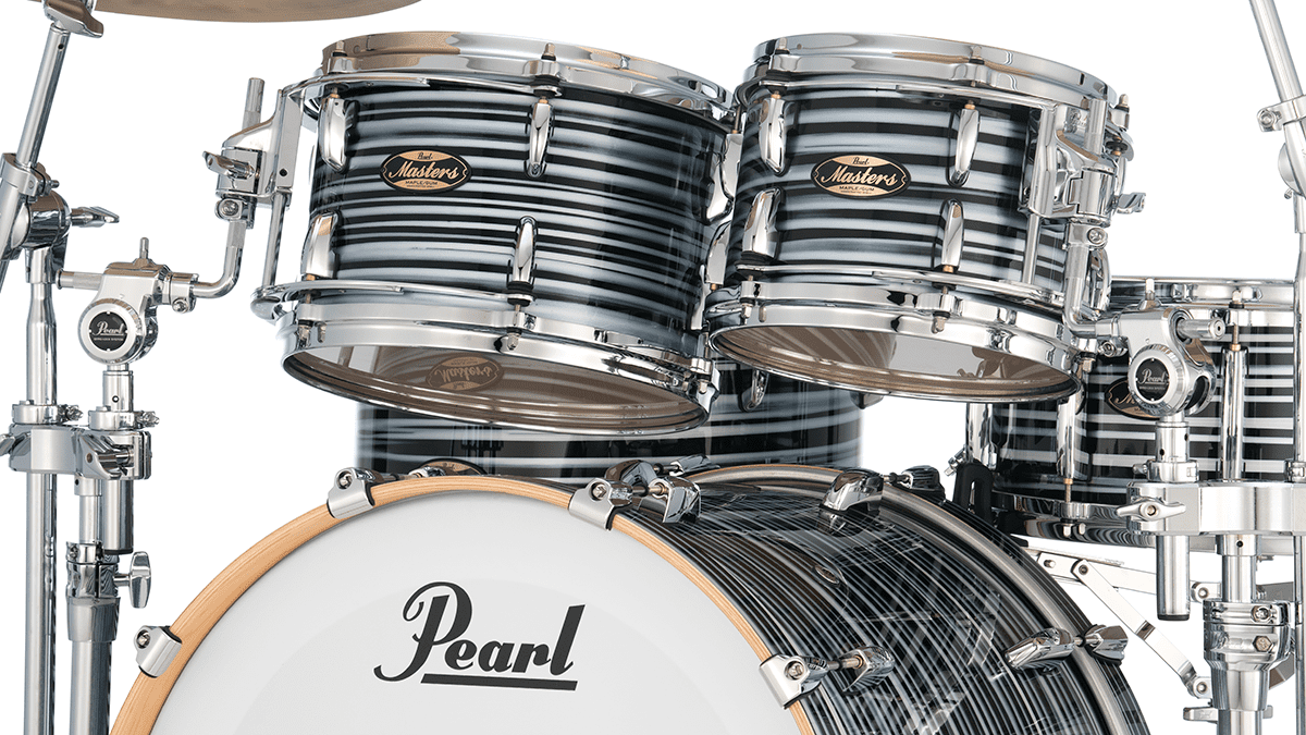 Masters Maple Gum Stage 22 GYROLOCK-l Schwarzer Oyster Swirl