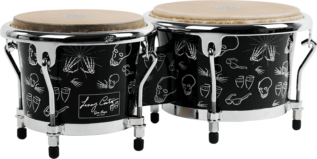 BONGOS 7" AND 8,5" ASIAN OAK - BLACK CUSTOME SIGNATURE LENNY CASTRO