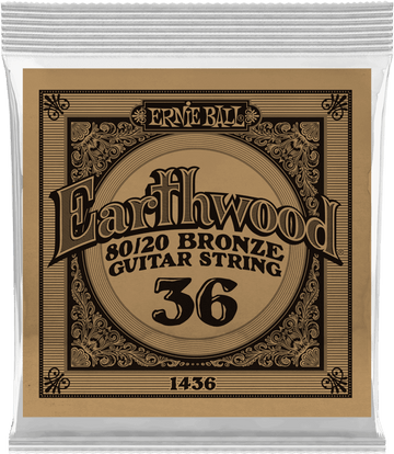 .036 EARTHWOOD 80/20 BRONZE ACOUSTIC GUITAR STRINGS