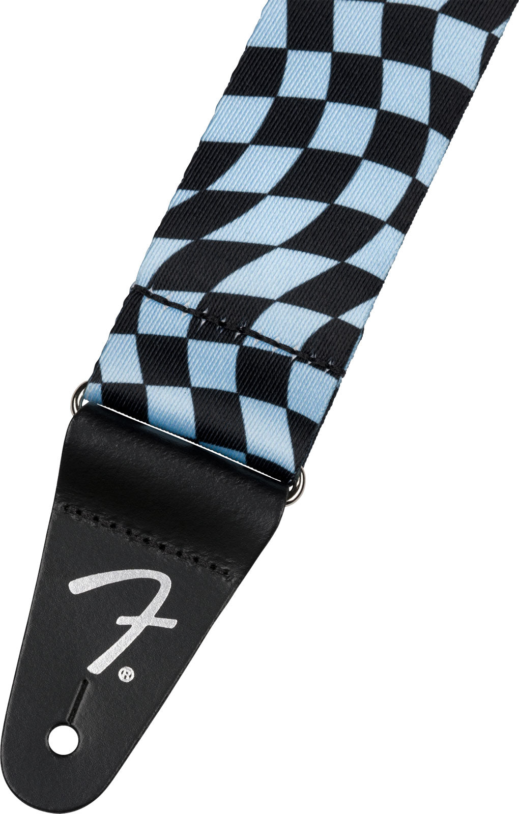 Wavy Checkerboard Polyester Strap Blue