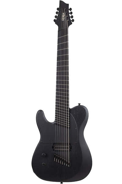 Schecter Pt-8 Schwarz Multiscale Ops Lh Satin Schwarz Offene Poren