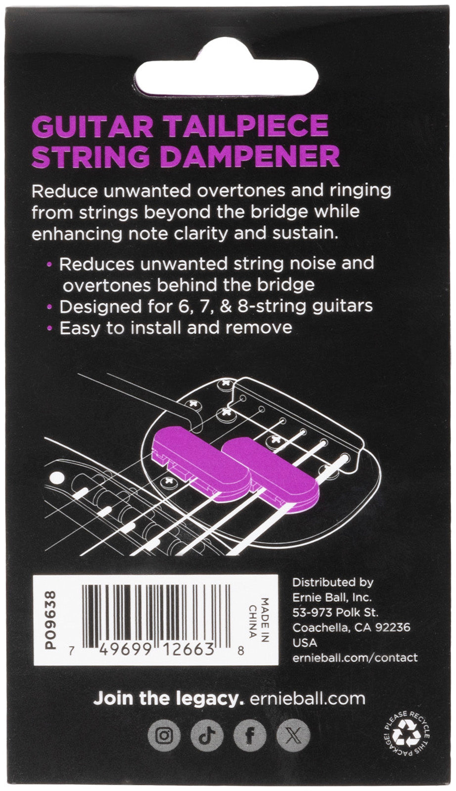 Resonanzdämpfer Für Gitarrensaitenhalter 6 7 Und 8 Saiten