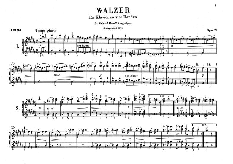 Brahms J. – Walzer OP. 39