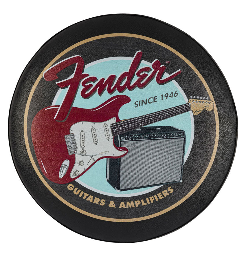 Guitars And Amps Pick Pouch Barstool Black-Black 24"